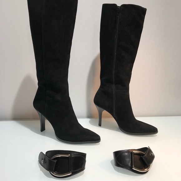 Antonio Melani Black Suede Boots - Picture 4 of 11